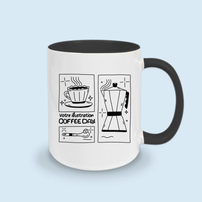 mug noir personnalisé