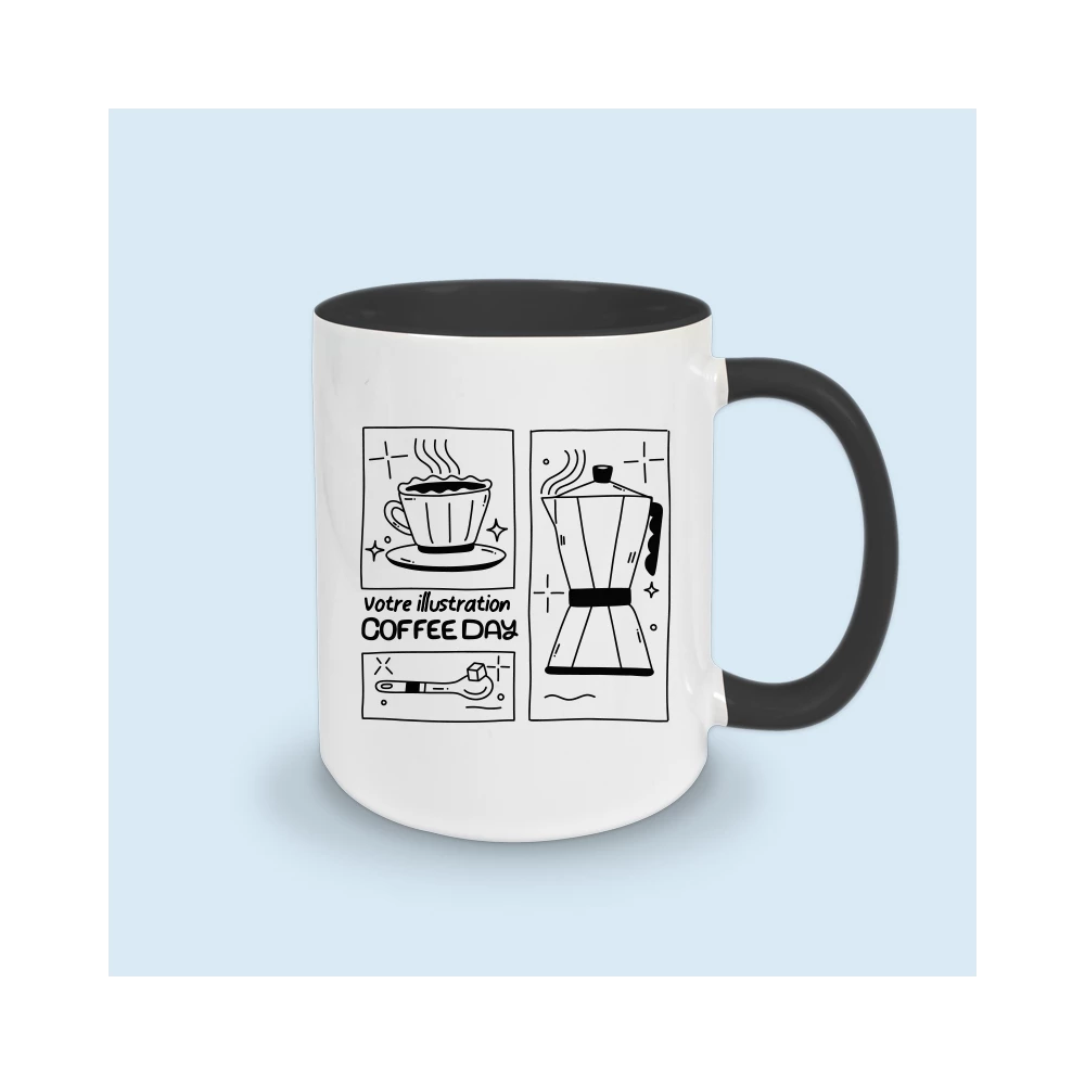 mug noir personnalisé