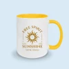 mug jaune personnalisé