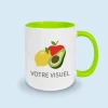 mug vert pomme personnalisé