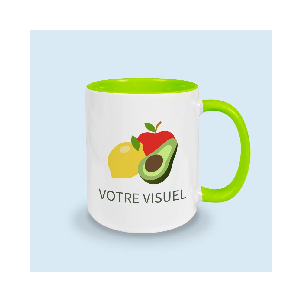 mug vert pomme personnalisé