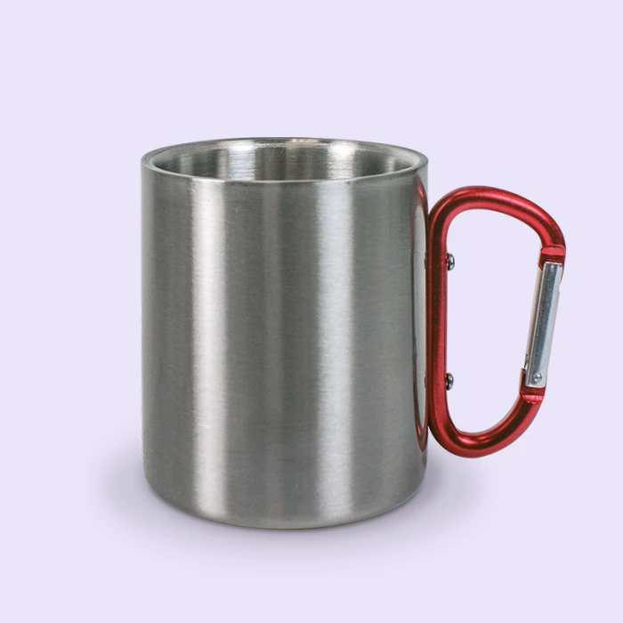 mug inox avec mousqueton personnalisé
