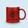 mug rouge à paillettes personnalisé