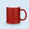 tasse pailletée rouge personnalisable
