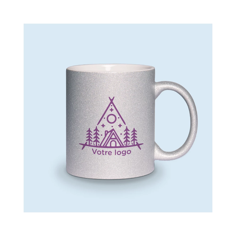 mug argent personnalisé