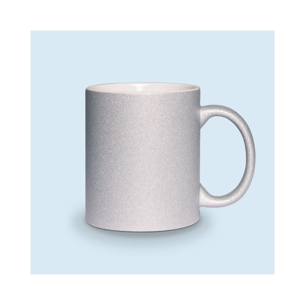 mug pailleté argent personnalisable