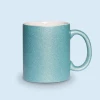 tasse pailletée bleu personnalisable