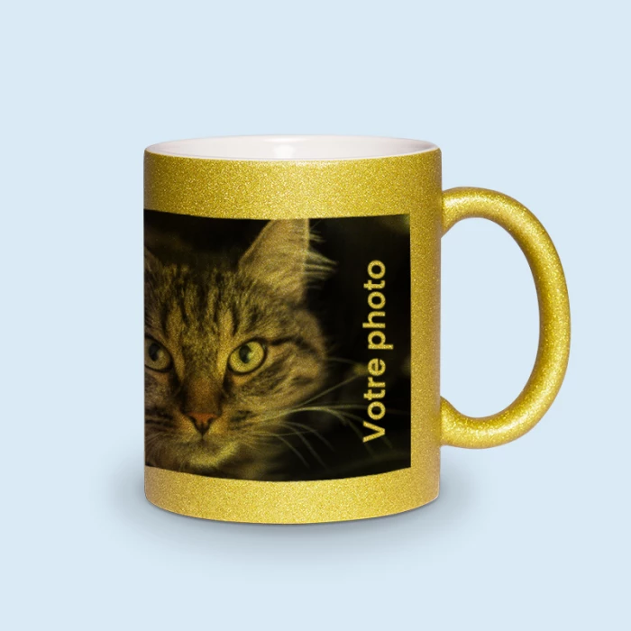 mug doré personnalisé