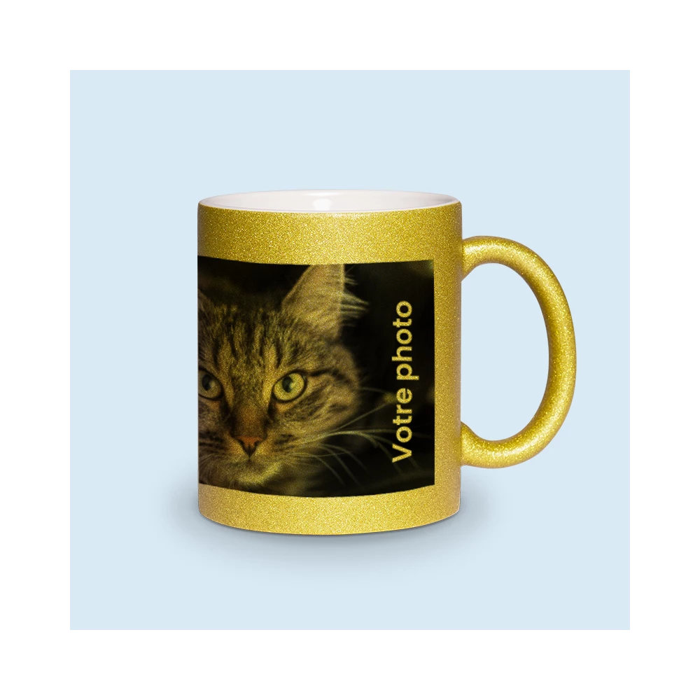 mug doré personnalisé