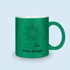 mug vert paillettes personnalisé
