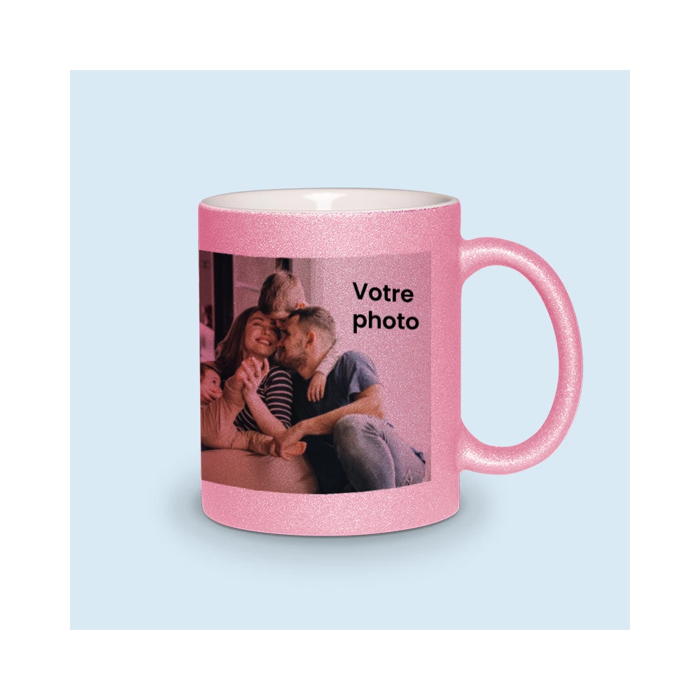 mug pailleté personnalisé
