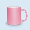 tasse rose pailletée personnalisée