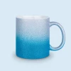 mug paillettes bleu personnalisable