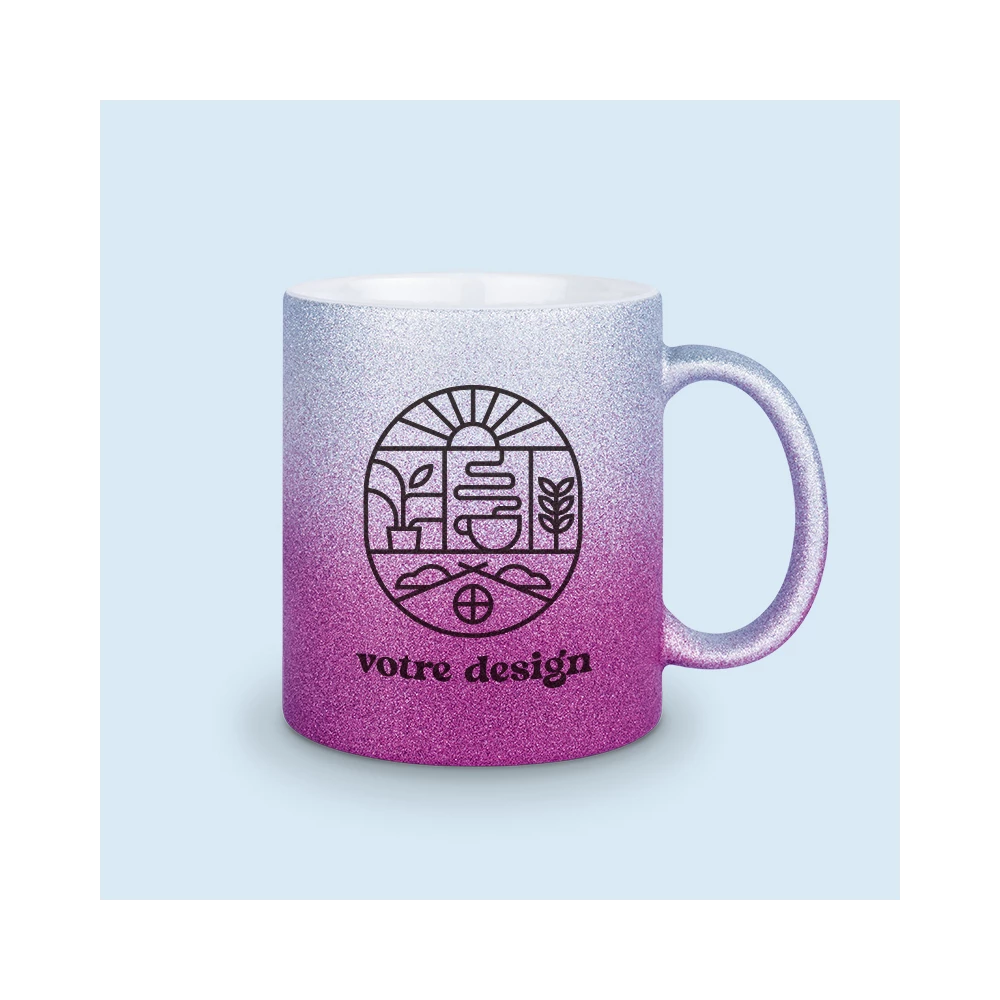 mug pailleté personnalisable