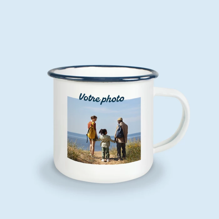 Mug Émaillé Personnalisé |  Mug Vintage Personnalisé
