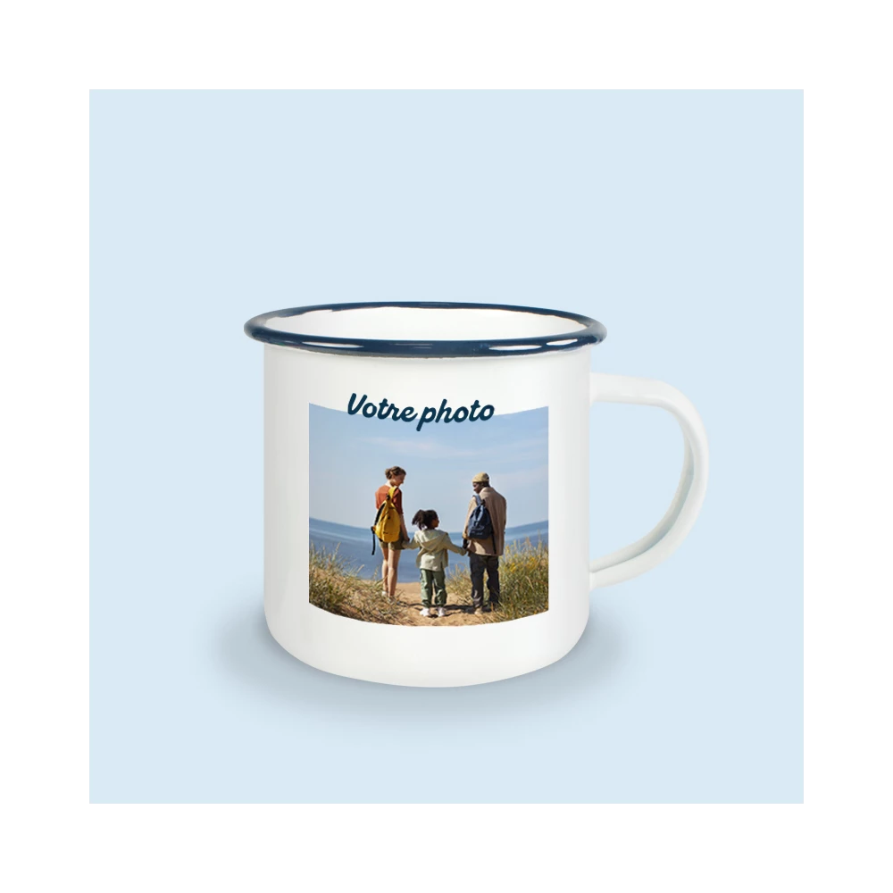 Mug Émaillé Personnalisé |  Mug Vintage Personnalisé