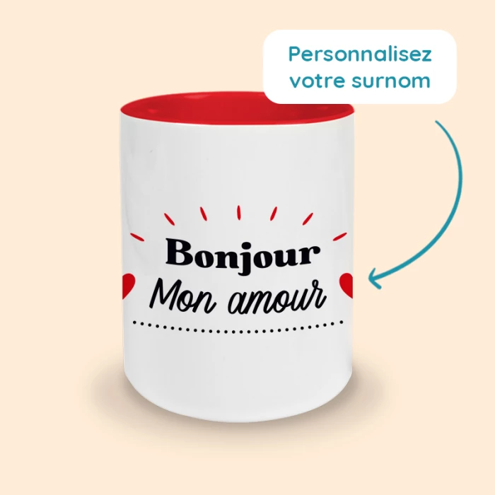 mug bonjour saint valentin