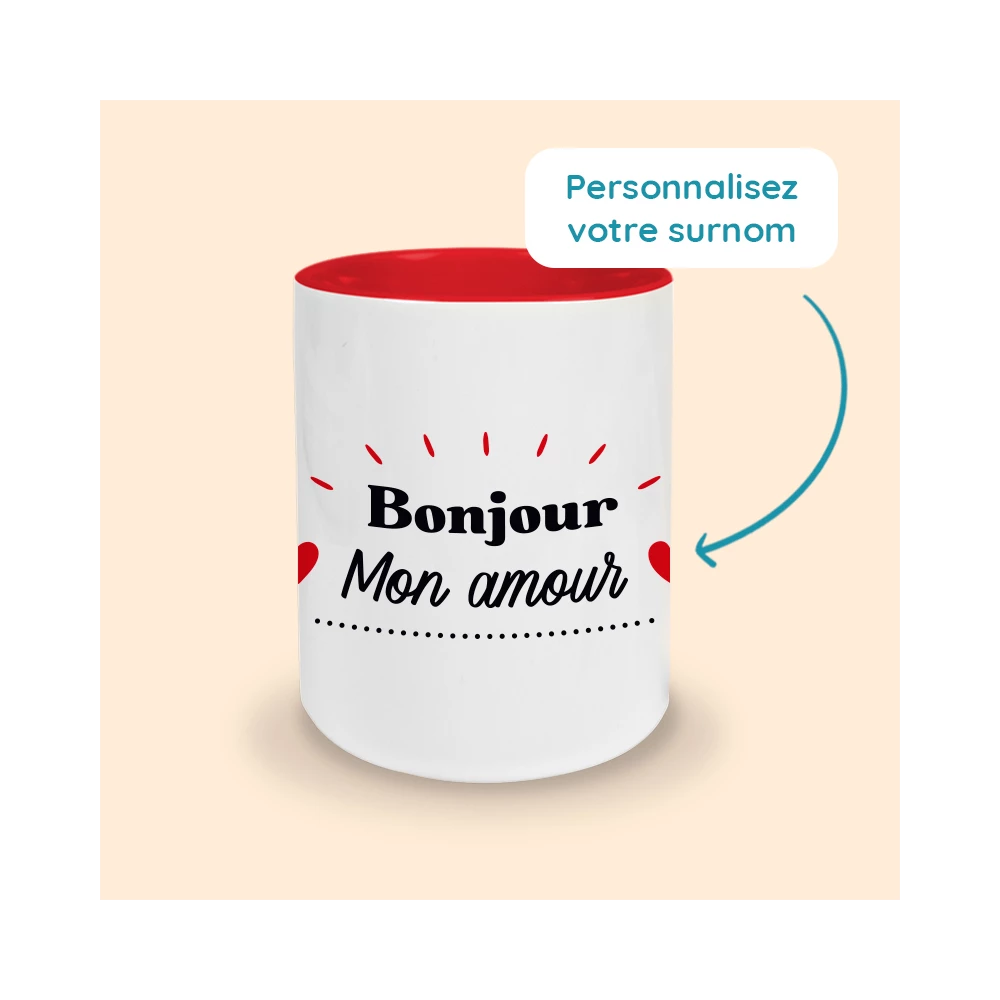 mug bonjour saint valentin