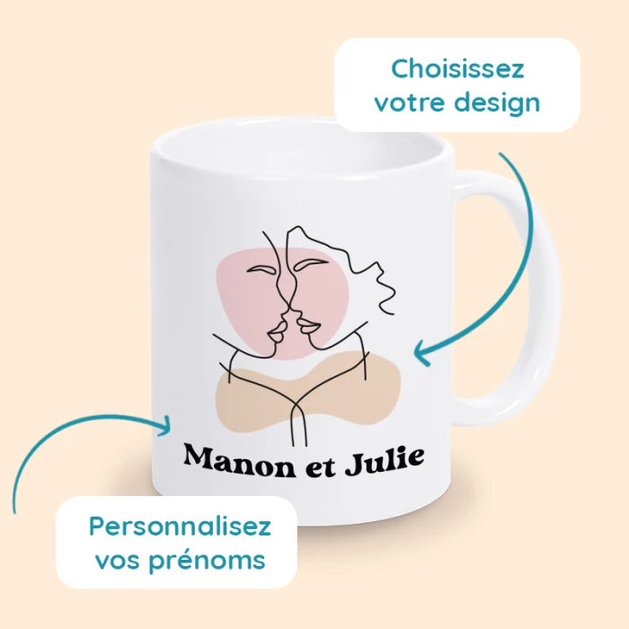 mug personnalisé st valentin amoureuse