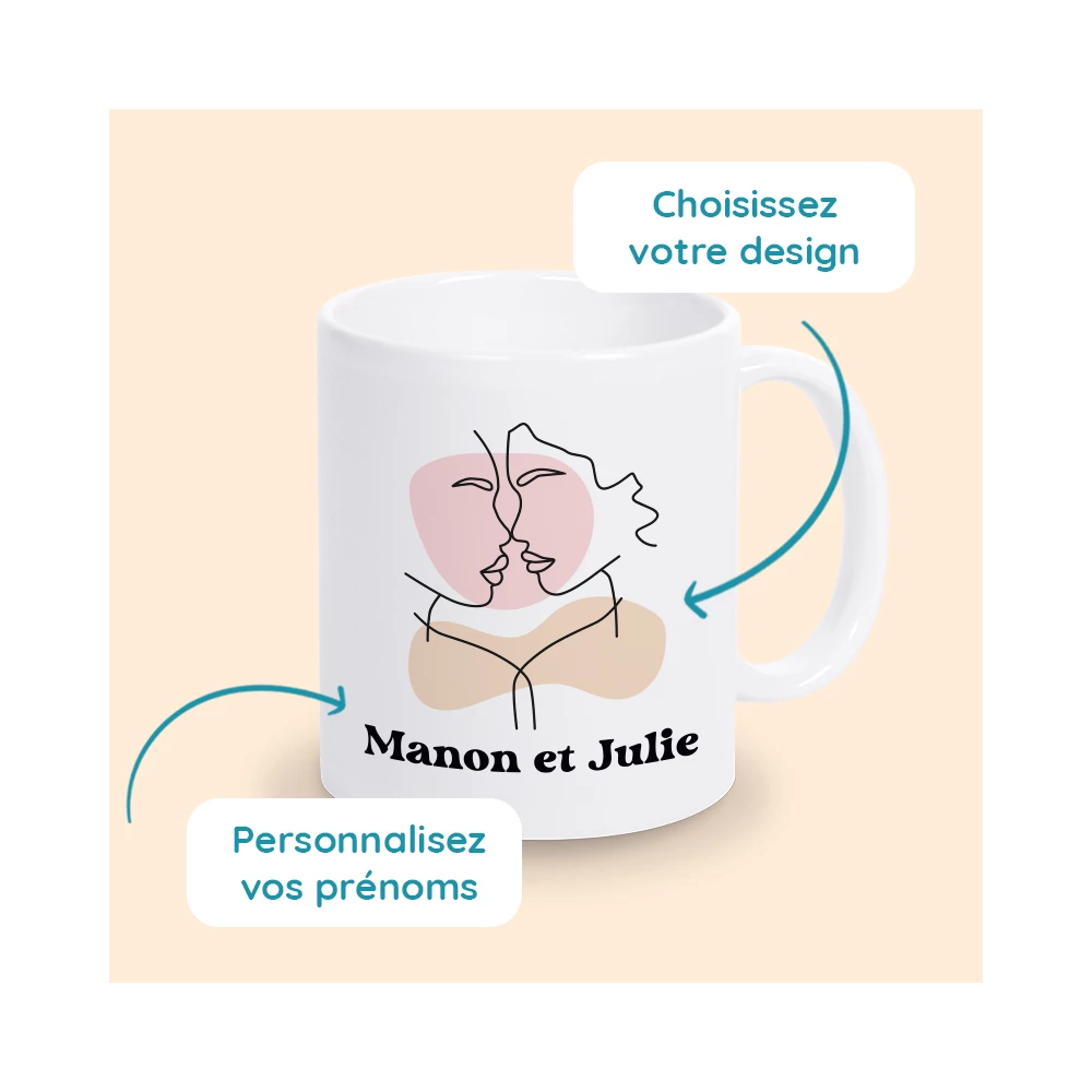 mug personnalisé st valentin amoureuse