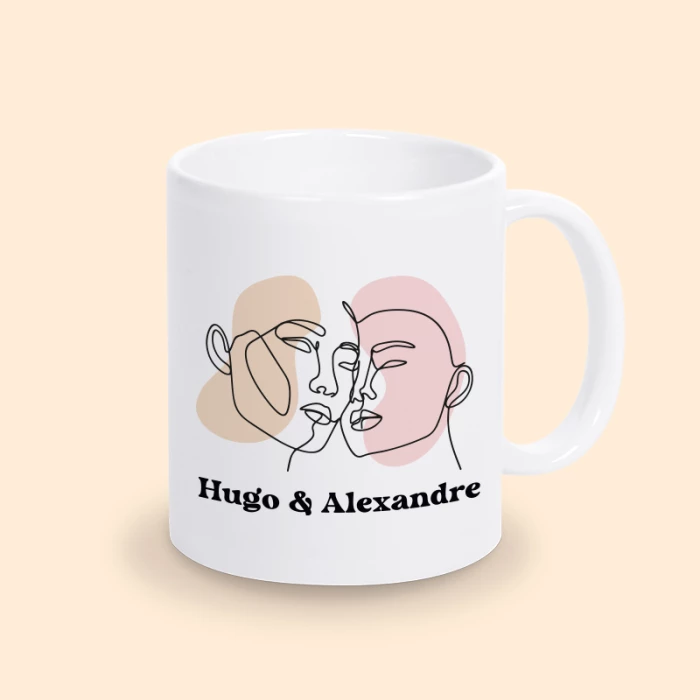 mug saint valentin visages amoureux