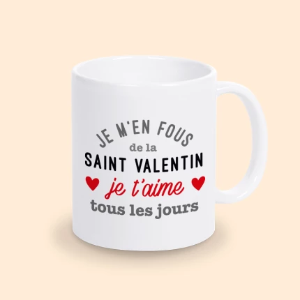 mug saint valentin je t'aime
