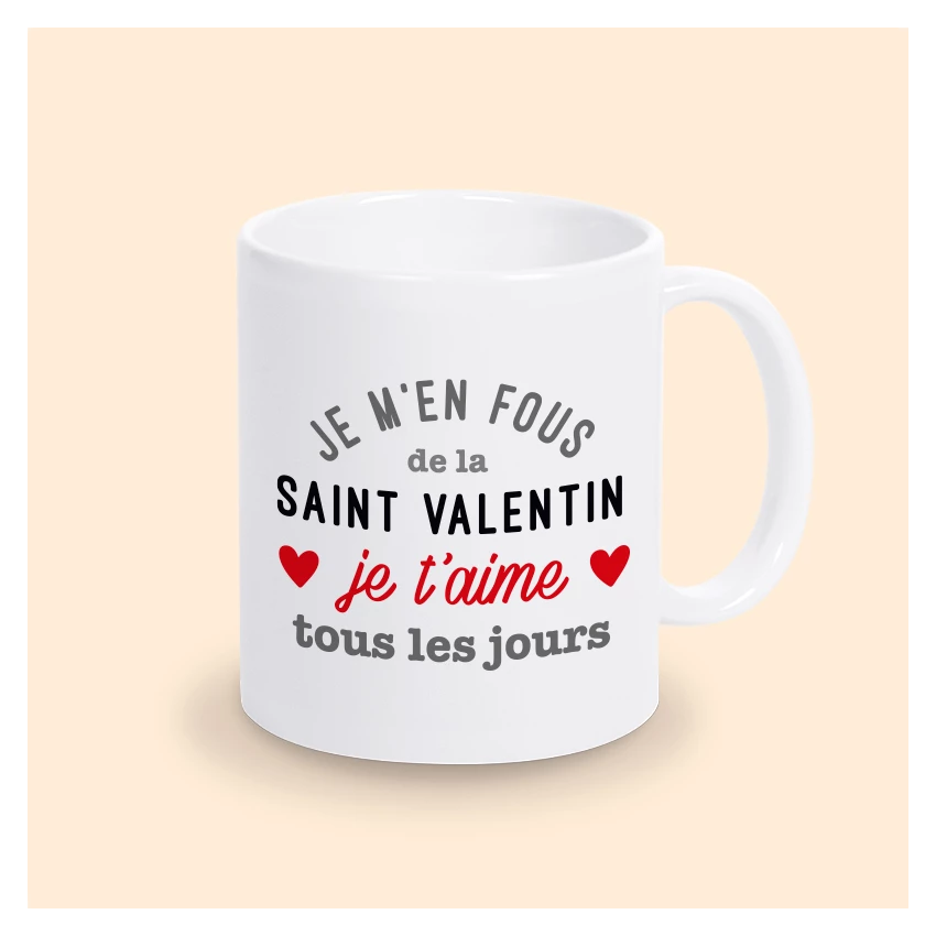 mug saint valentin je t'aime