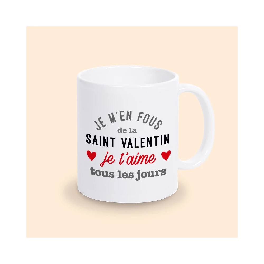 mug saint valentin je t'aime