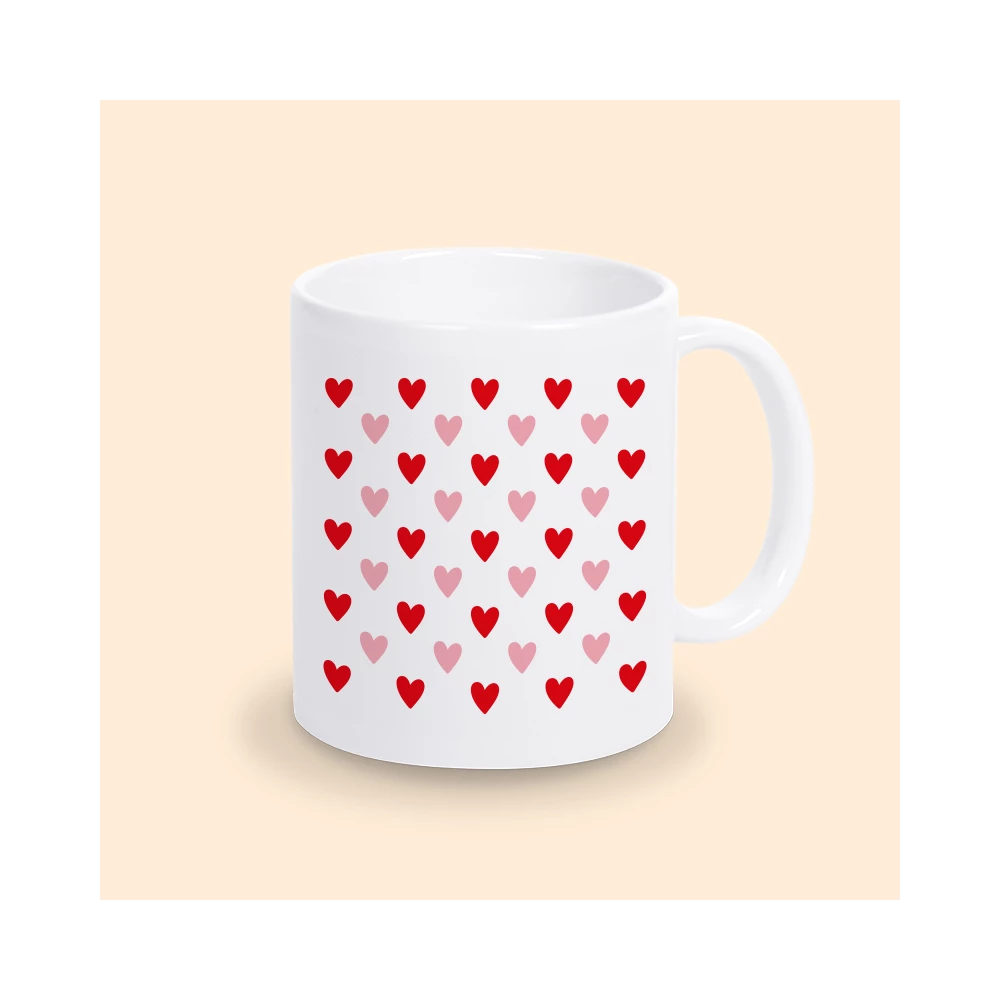 mug motif coeur amour