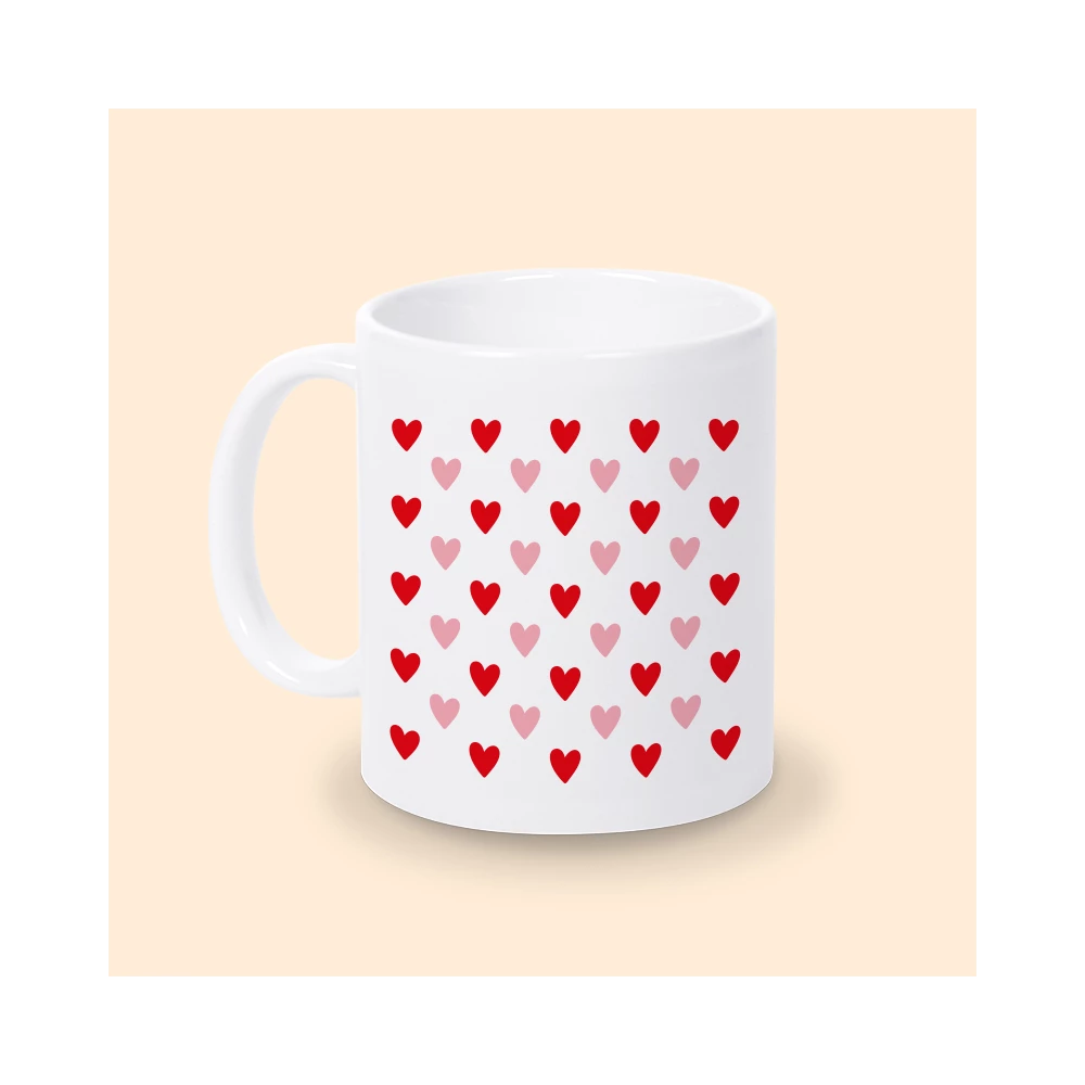 mug motif coeur st valentin