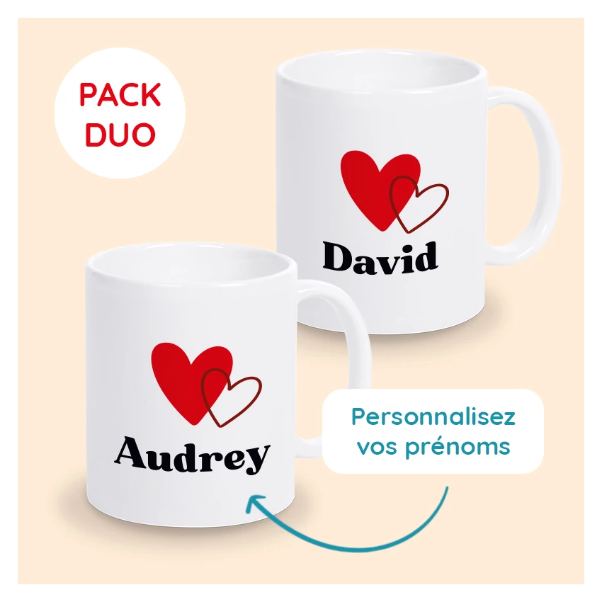 mug coeur personnalisé