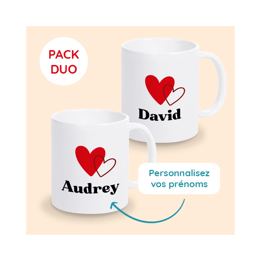 mug coeur personnalisé