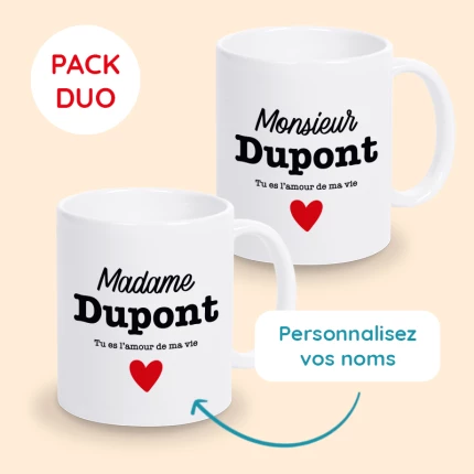 mugs saint valentin personnalisés