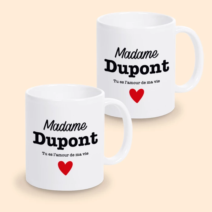 mug st valentin personnalisé mesdames