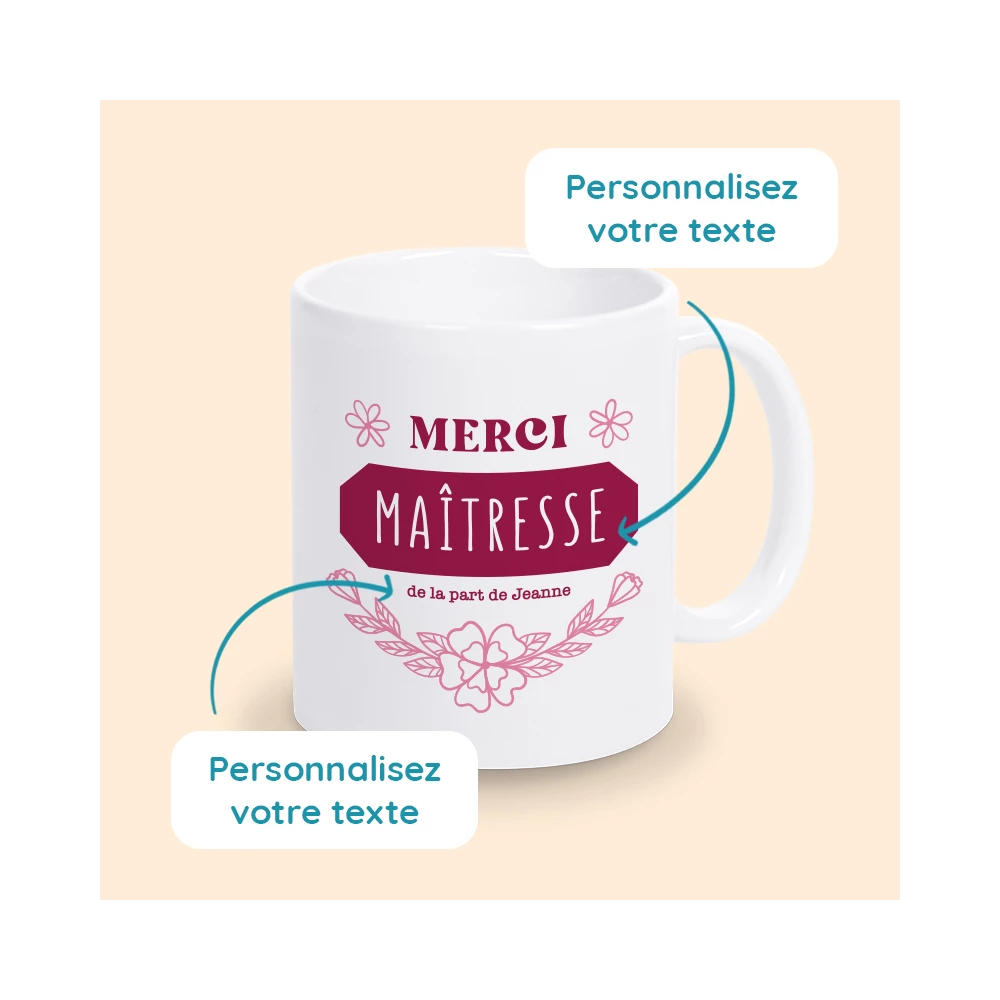 tasse merci personnalisée