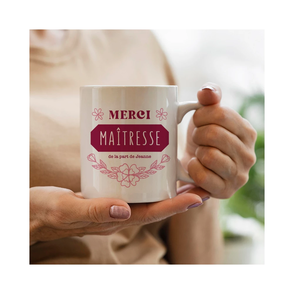 tasse merci personnalisée visuel
