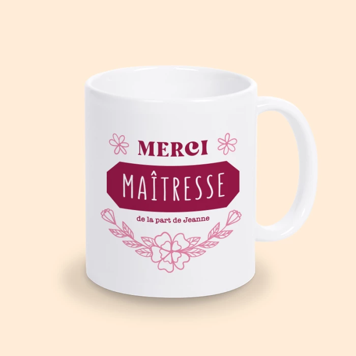 mug personnalisé merci