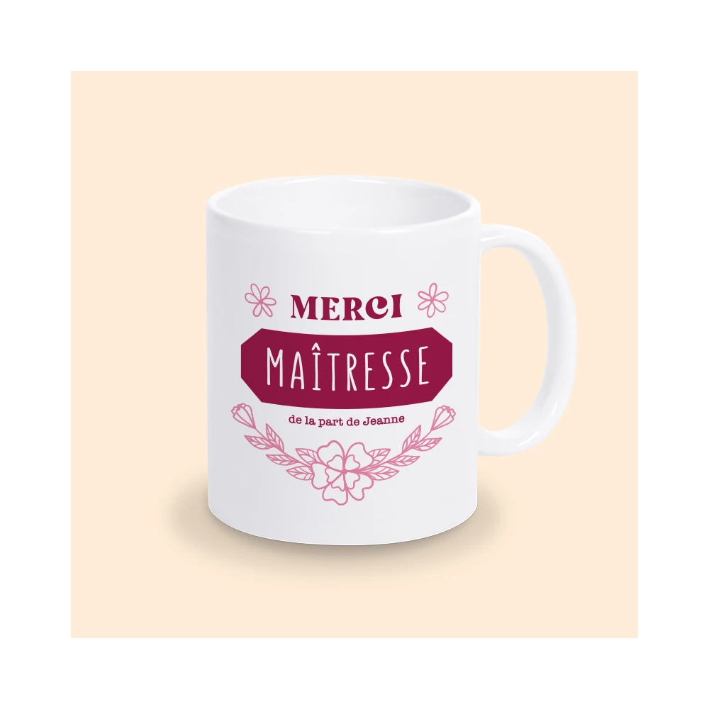mug personnalisé merci