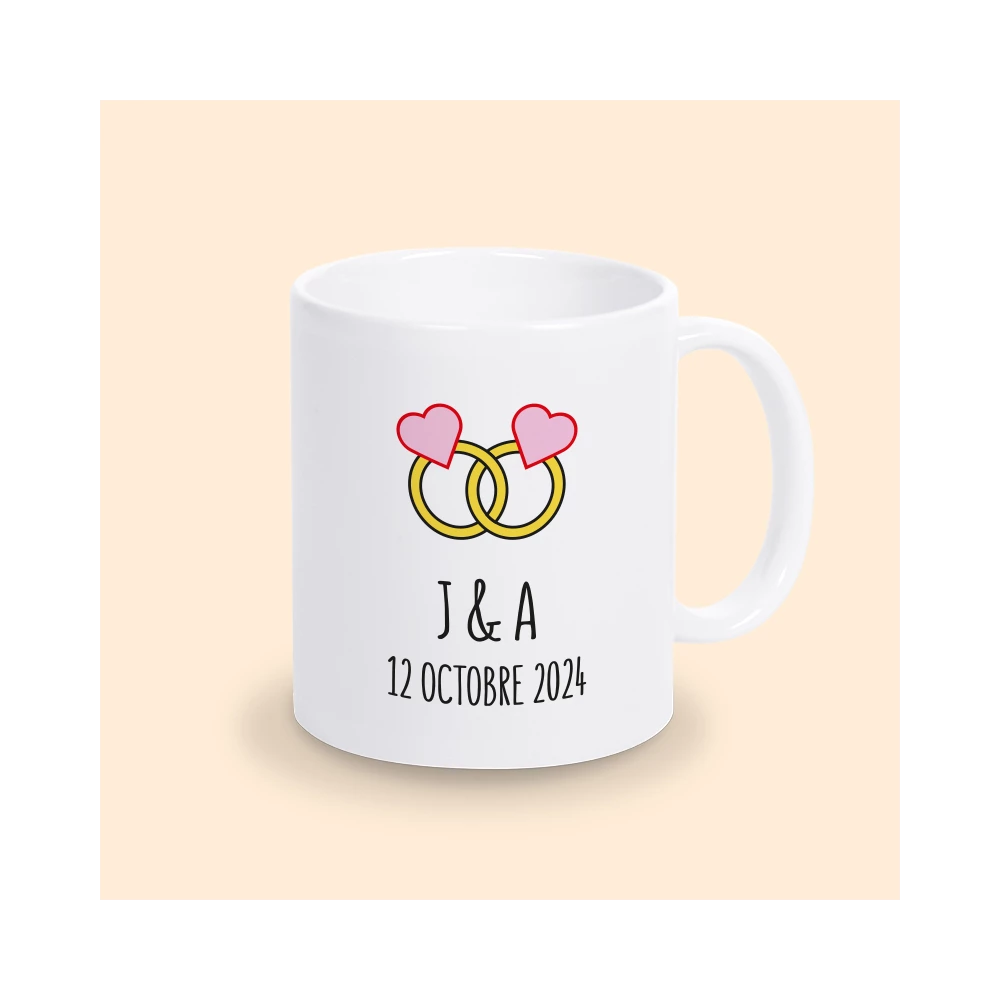 mug personnalisé mariage