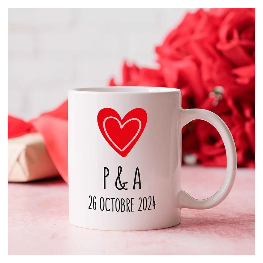 mockup mug couple personnalisé