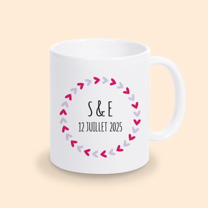 mug personnalisé initiales