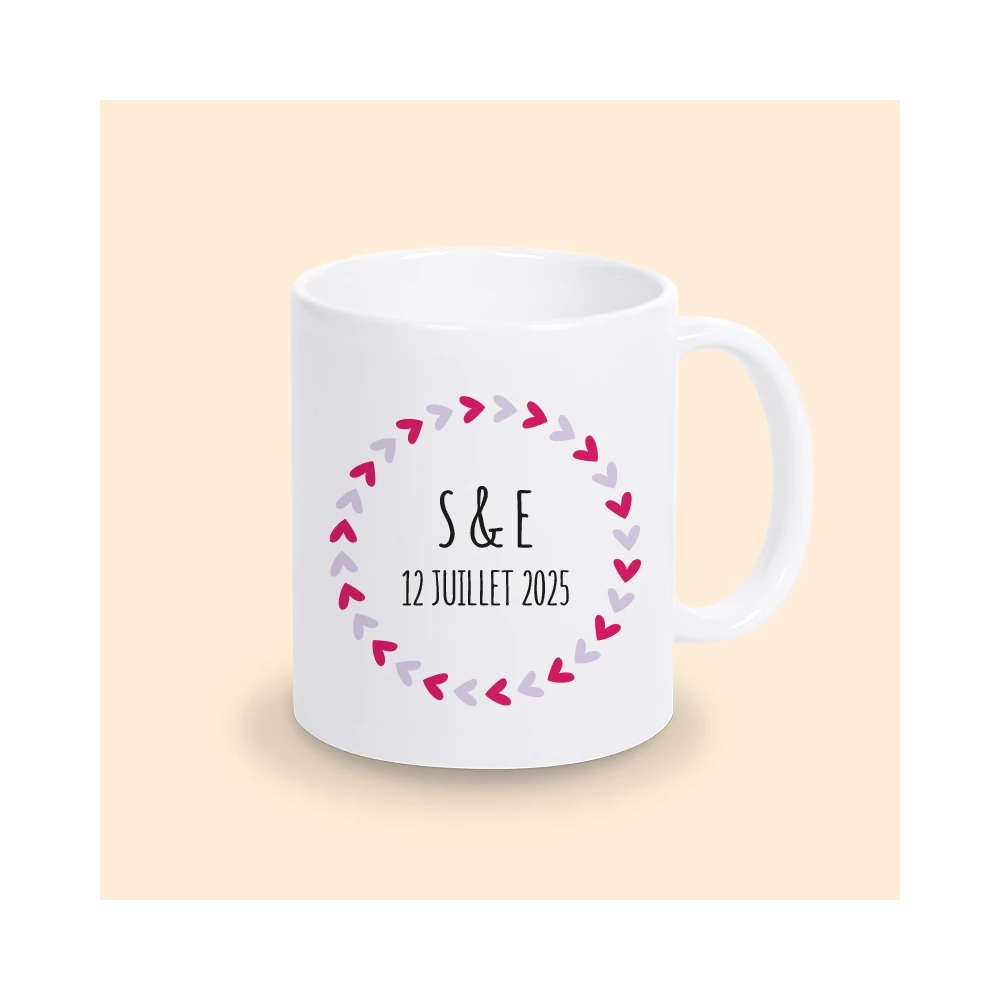 mug personnalisé initiales