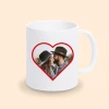 mug coeur photo