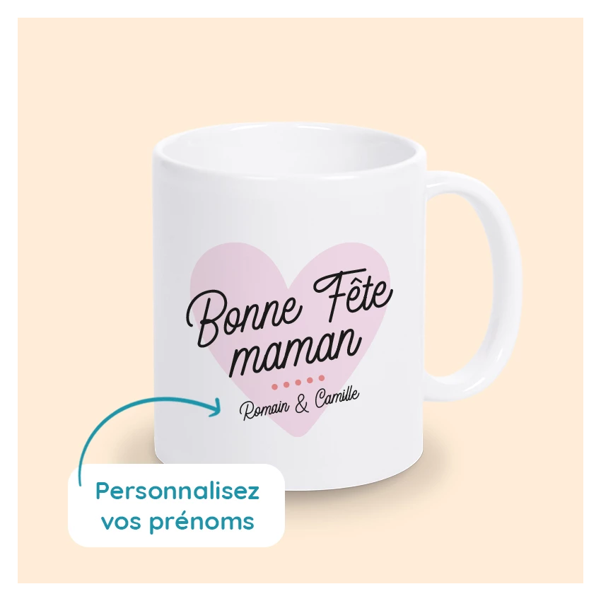 mug bonne fête maman personnalisé