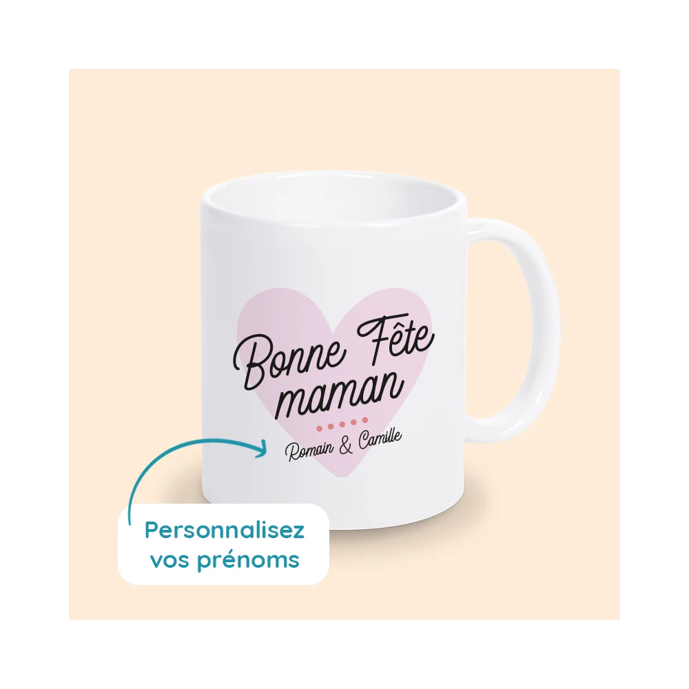 mug bonne fête maman personnalisé