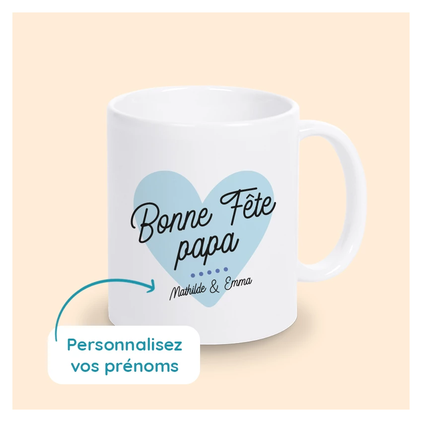 mug bonne fête papa personnalisé