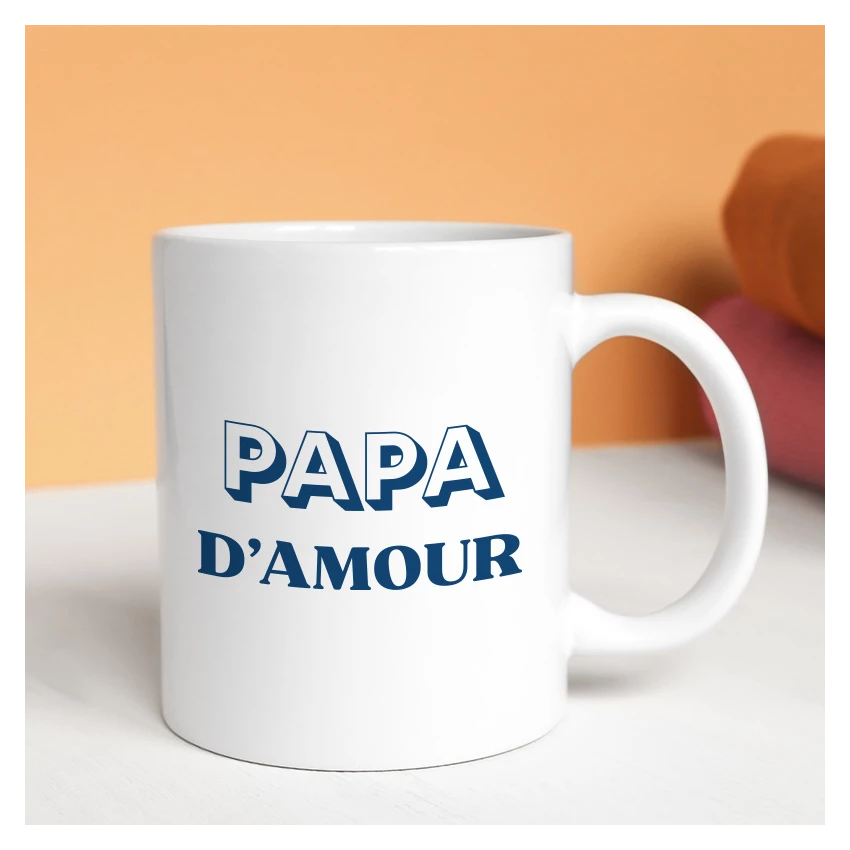 mug papa d'amour personnalisé