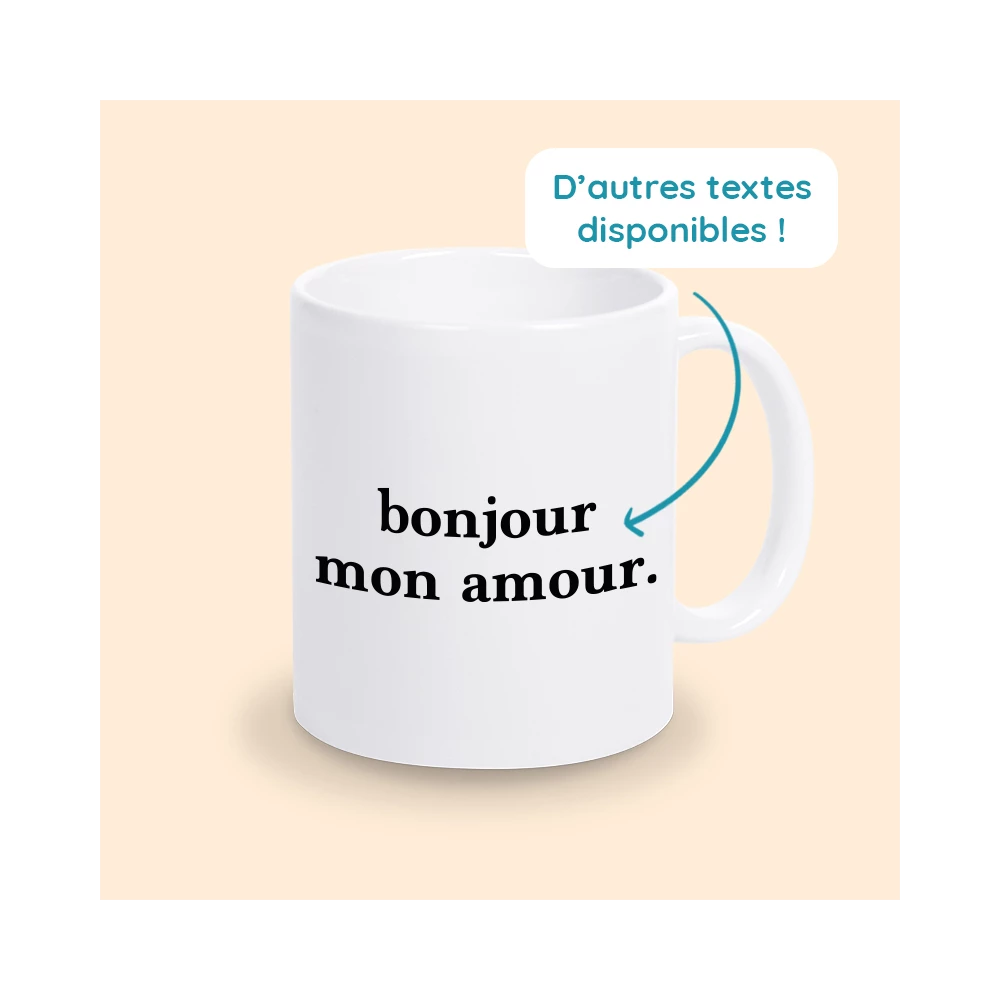tasse bonjour mon amour