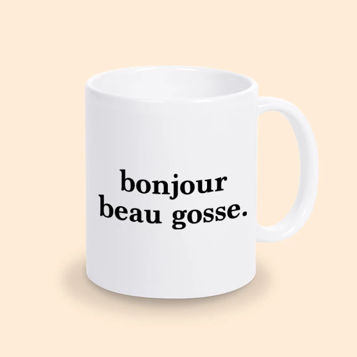 mug bonjour beau gosse