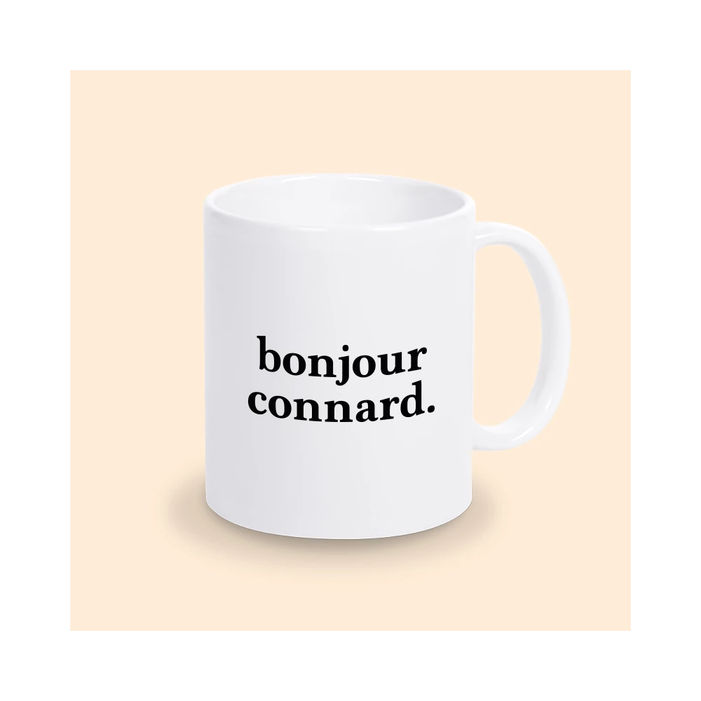 mug bonjour connard